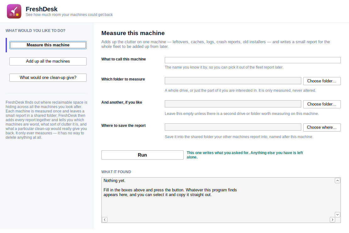 The FreshDesk window running on Windows